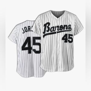 Michael Jordan Birmingham Barons White Pinstripe Baseball Jersey #45 / White Sox